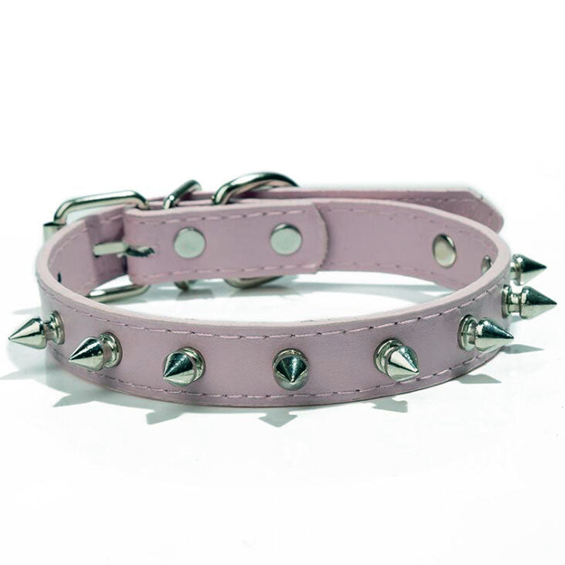Pet with Multicolor Pu Leather Dog Collar