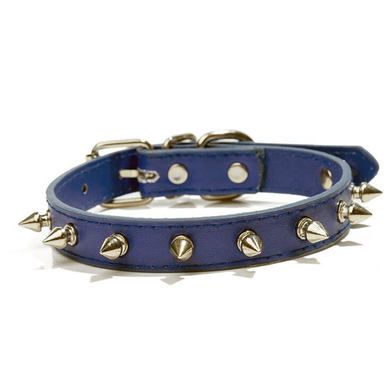 Pet with Multicolor Pu Leather Dog Collar