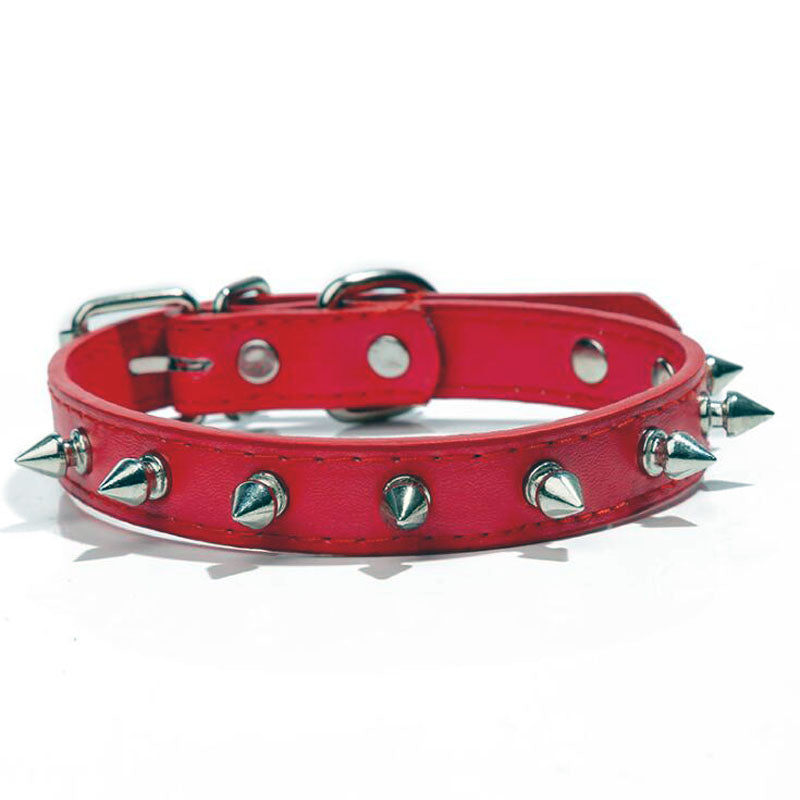 Pet with Multicolor Pu Leather Dog Collar