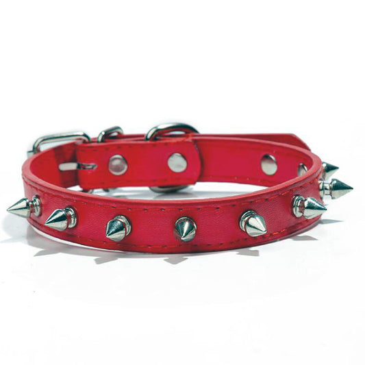 Pet with Multicolor Pu Leather Dog Collar